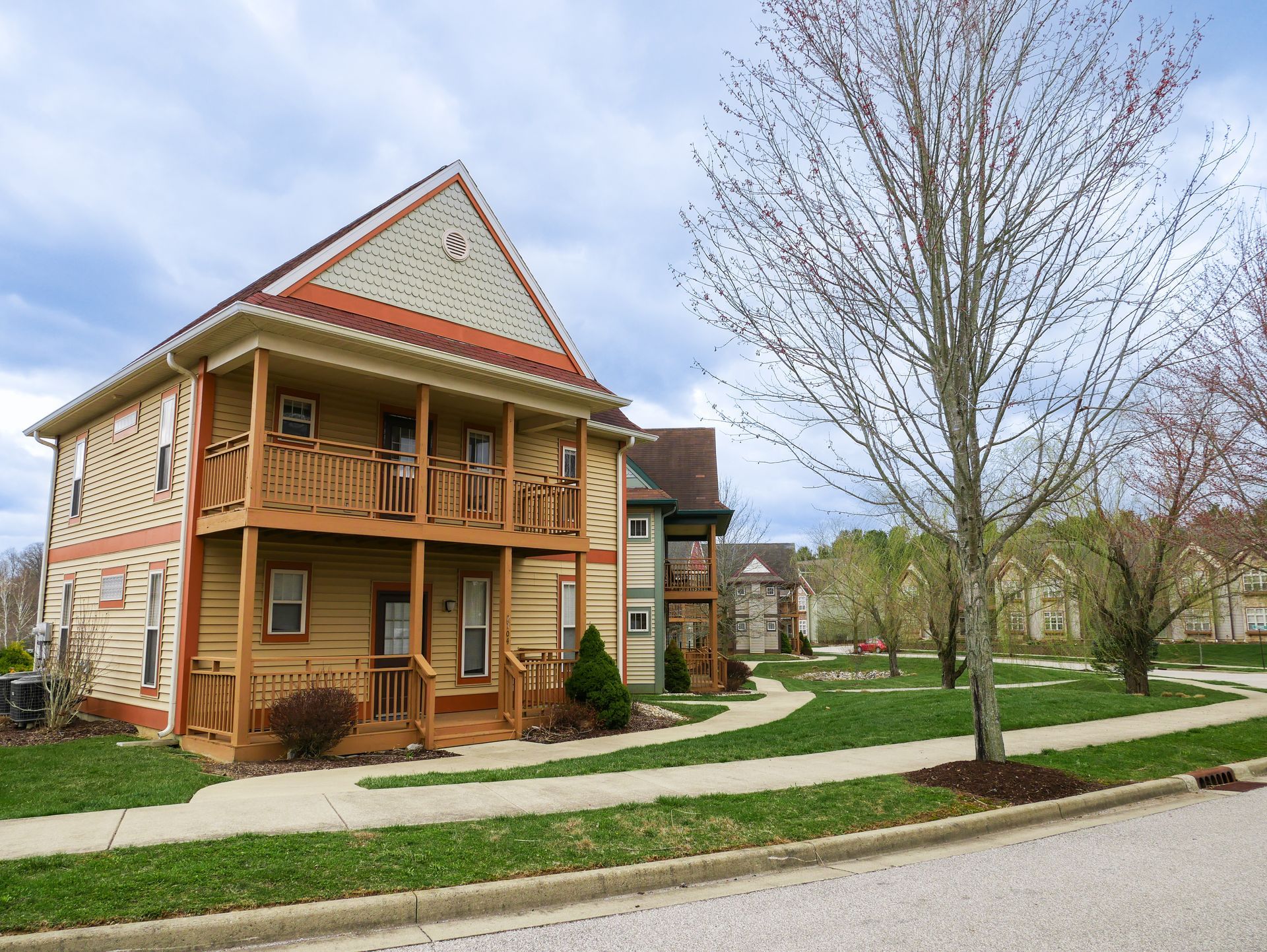 front of cottage