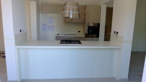 cucina con lampadario di design