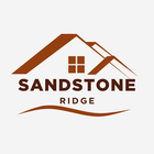 The logo for sandstone ridge shows a house with a roof and a wave.