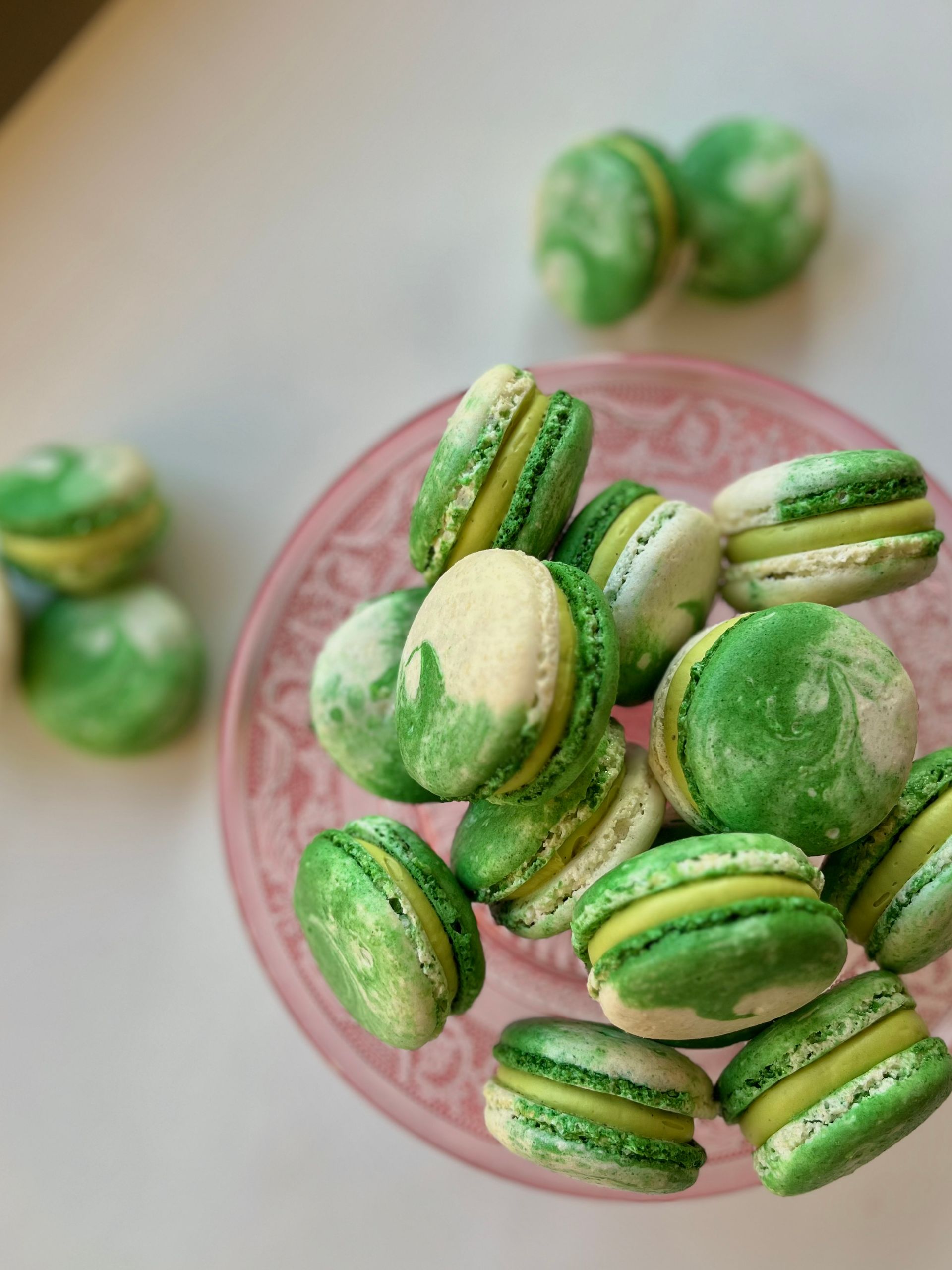 Matcha macarons