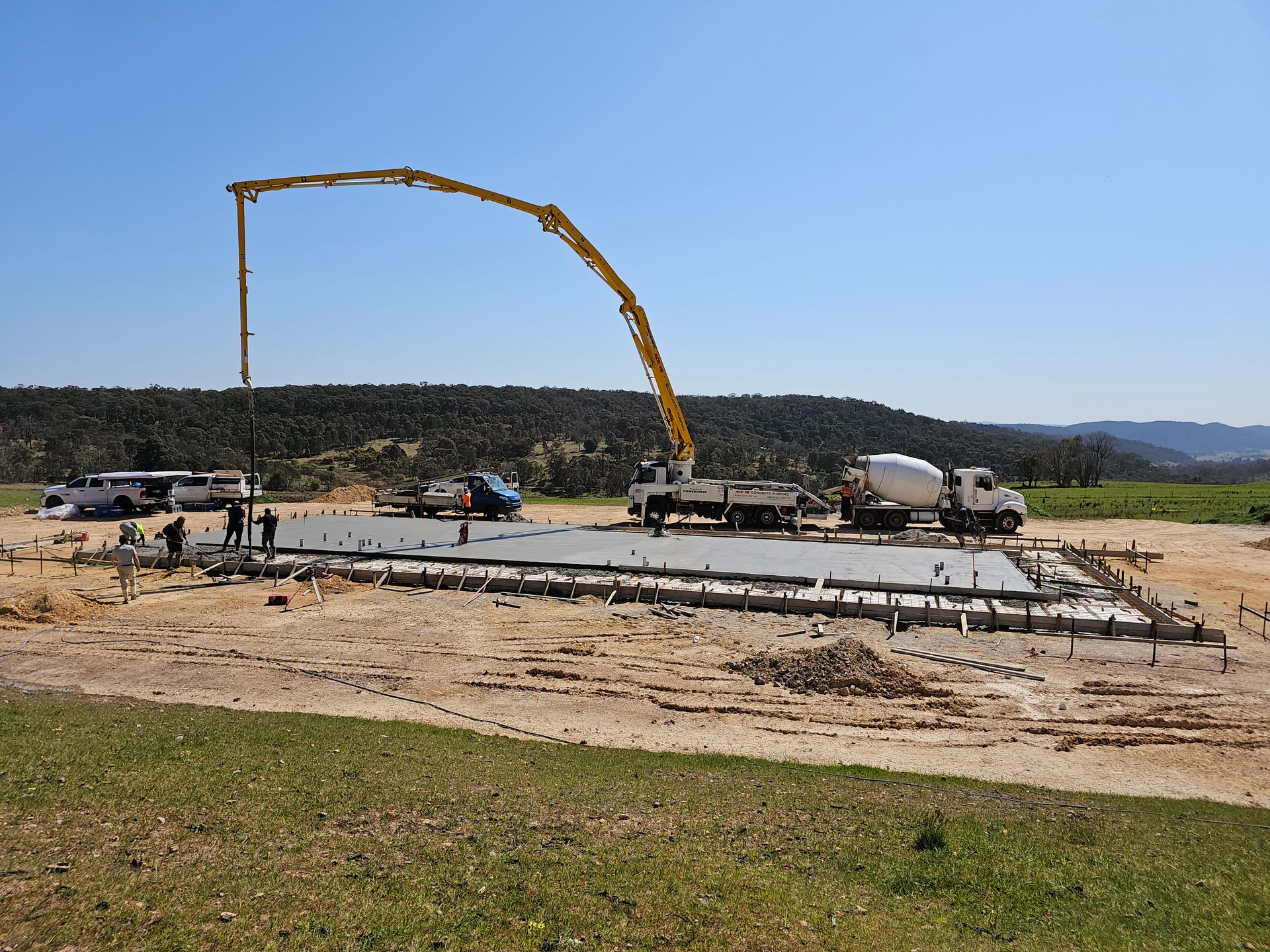 Construction Worker Preparing For Footings — Rouse Hill, NSW — The Waffle Pod People