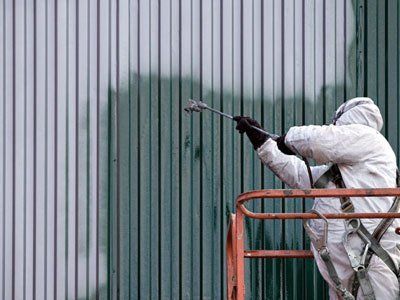 On-site paint spraying