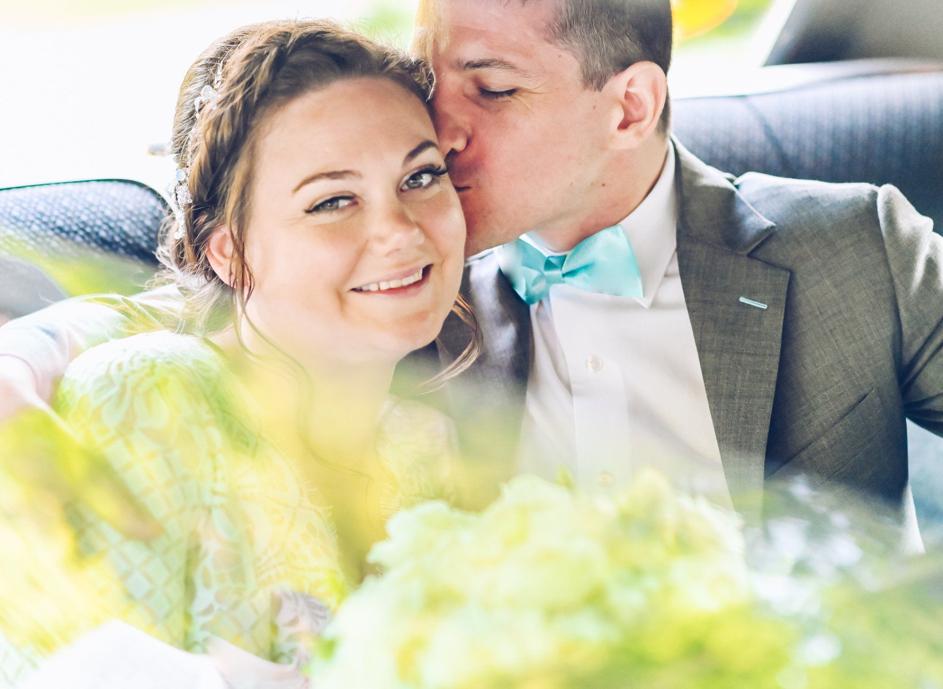 Husband Kissing The Wife — East Meadows, NY — AES Luxury Transportation LLC