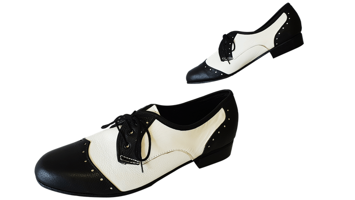 Men's Dance Shoes - White and Black.