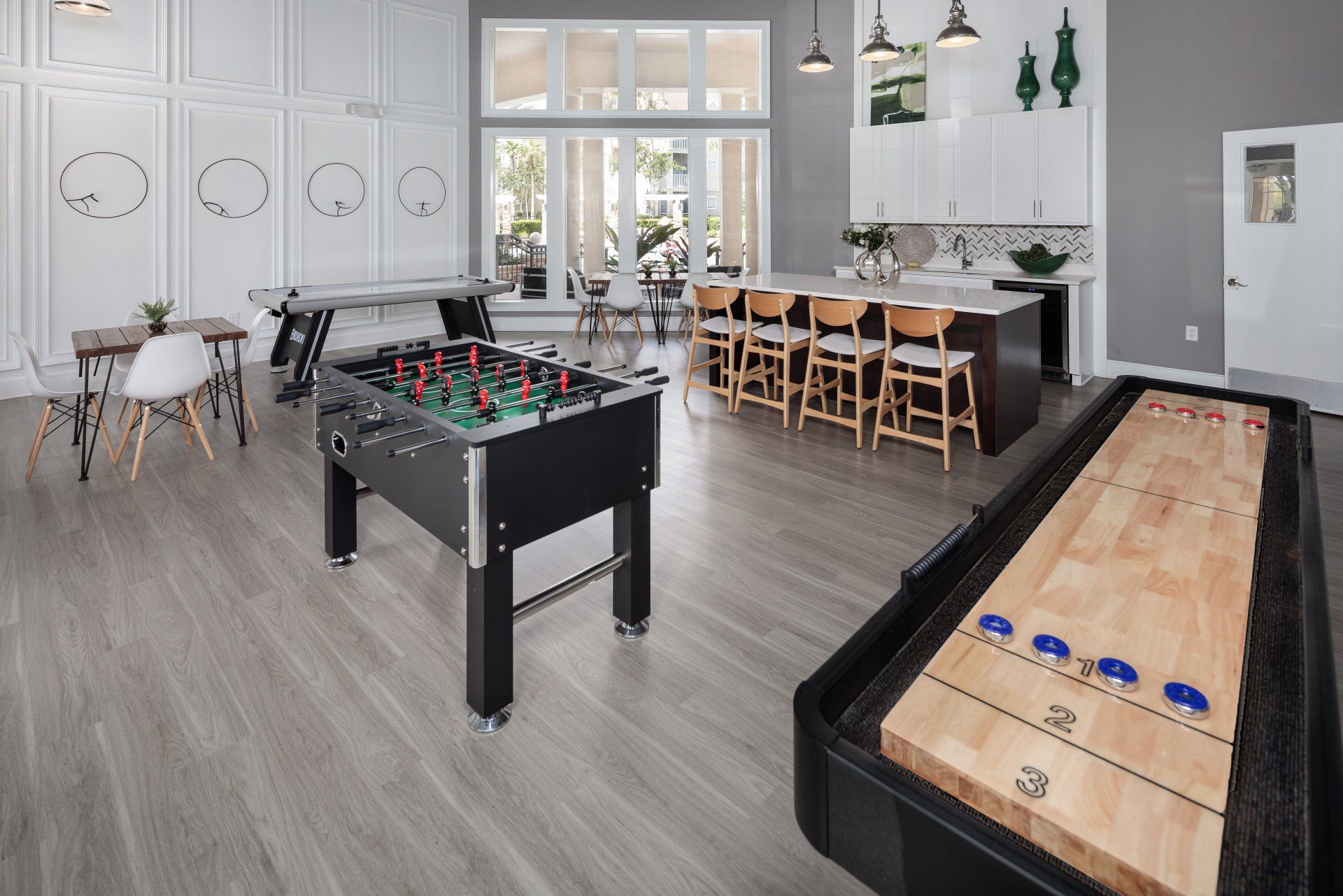 Eddison at Deerwood Park | Apartment Clubhouse Entertainment Lounge with Games