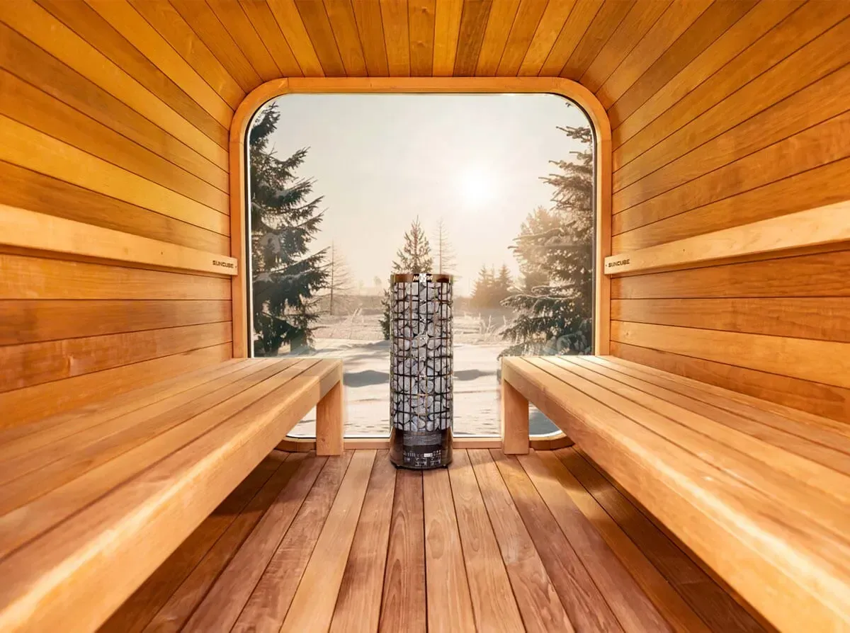 Un sauna exposé