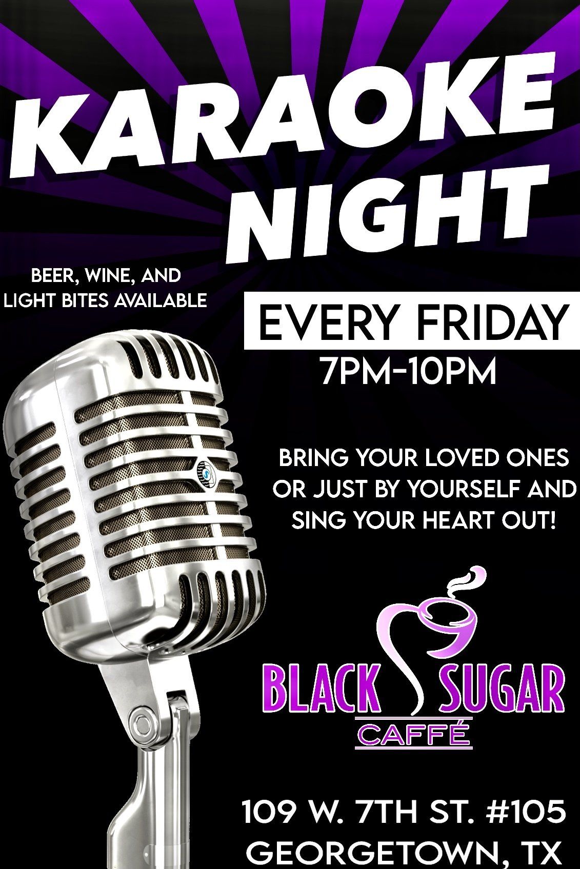 Karaoke l Cedar Park, TX l Black Sugar Cafe Cedar