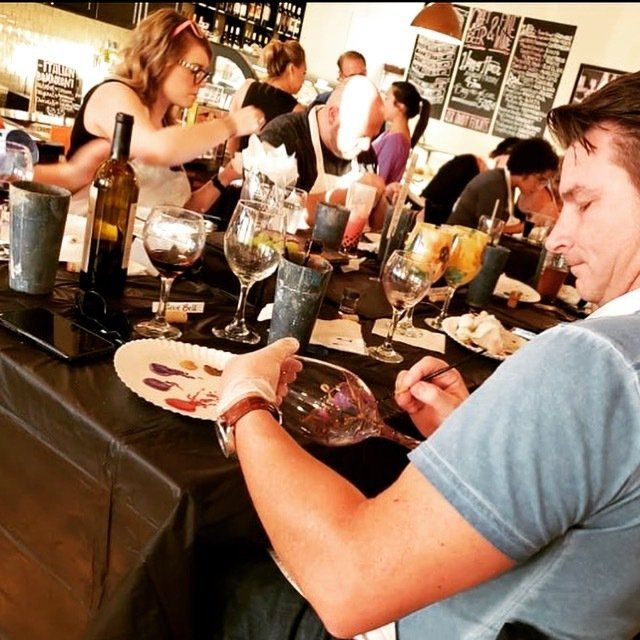 Paint on the glass l Cedar Park, TX l Black Sugar Cafe Cedar