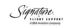 Logo for Signature Flight Support, a BBA Aviation company.