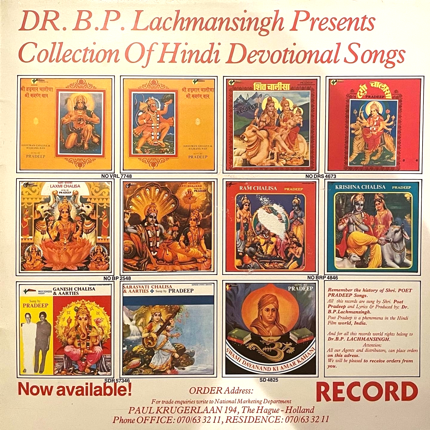 Dr. bp lachmansingh presenteert een verzameling Hindi-devotionele liederen
