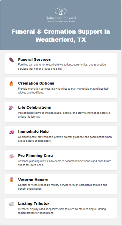 Funeral & Cremation Support in Weatherford, TX