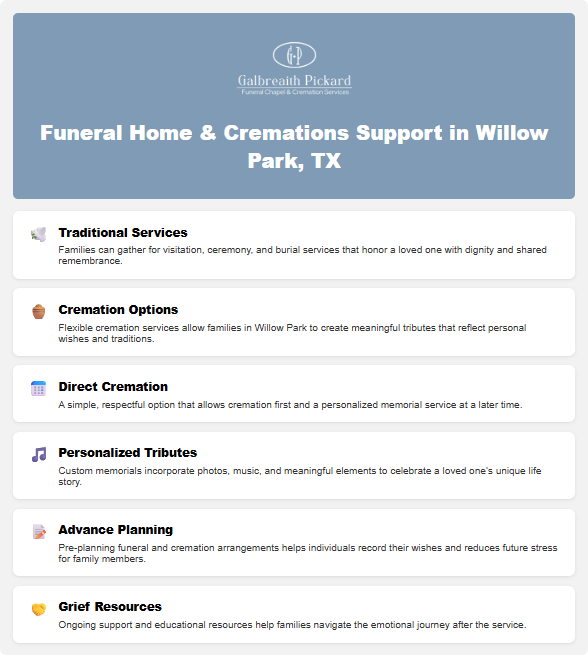 Funeral Home & Cremations Support in Willow Park, TX