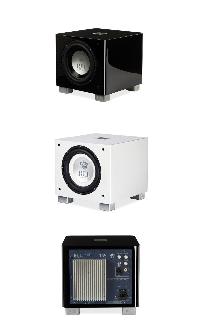 Three different types of subwoofers are shown on a white background