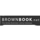 Brownbook.net logo on a dark gray rectangle. Text: BROWNBOOK.net and 