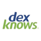 Logo for DexKnows; blue 