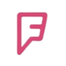 Pink speech bubble with stylized 