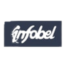 Infobel logo in white script on a dark blue rectangular background.
