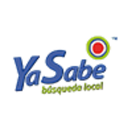 Logo for YaSabe, a local search engine, with blue text and a colorful circle.