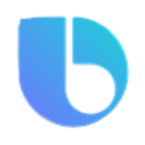 Blue gradient logo: a stylized 