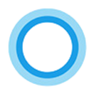 Three concentric blue circles, the innermost is white.