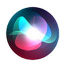 Glowing sphere with blue, teal, pink and purple light, the icon for Apple's Siri voice assistant.