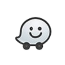 Smiling white ghost character with small black wheels.