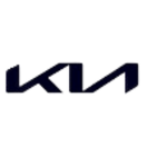 Dark blue KIA logo on a white background, with angled stylized letters.