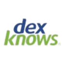 Logo for DexKnows, with blue 