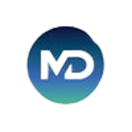 MD initials in white within a dark blue and teal circle.
