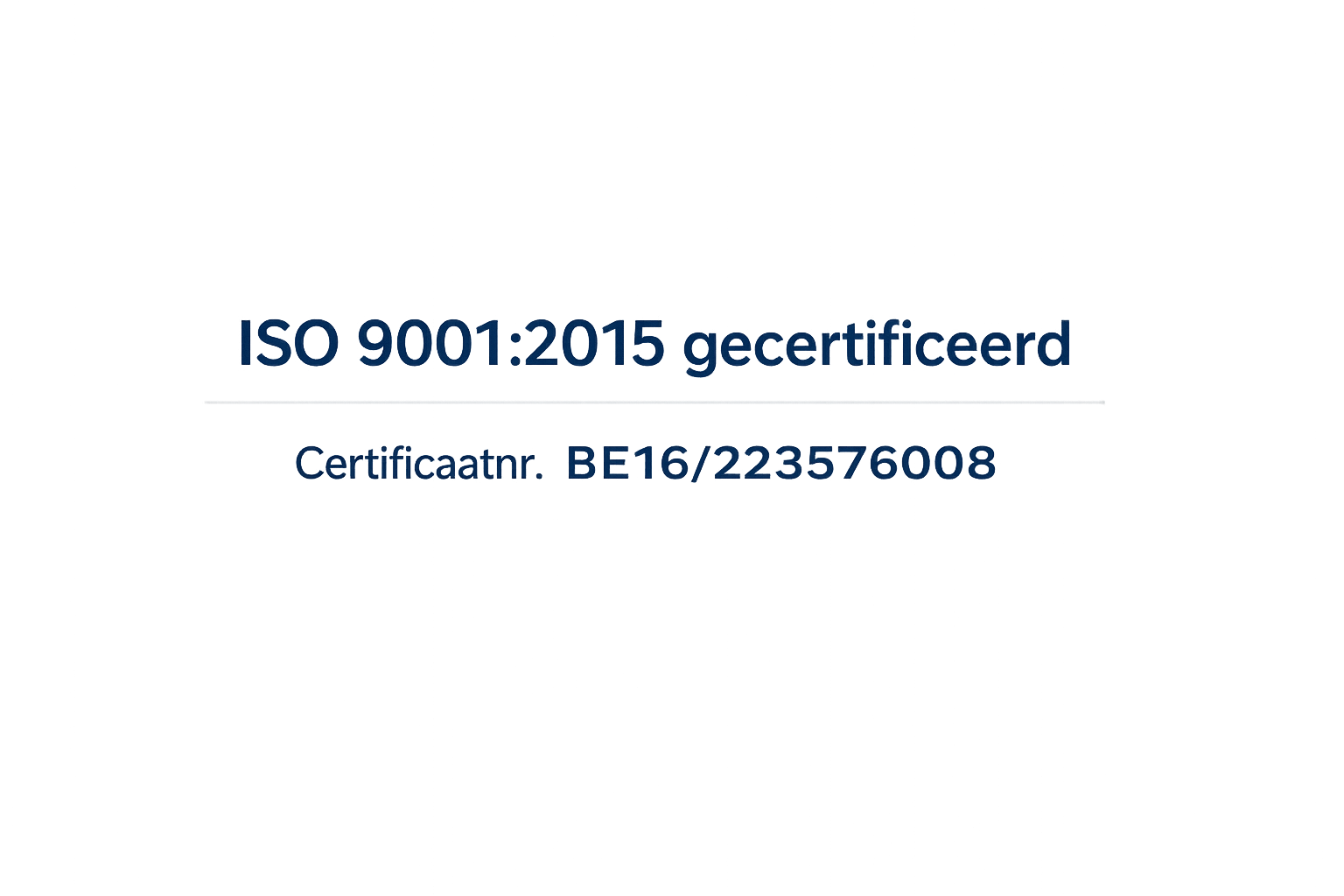 ISO logo Vanderwaeren Consultancy