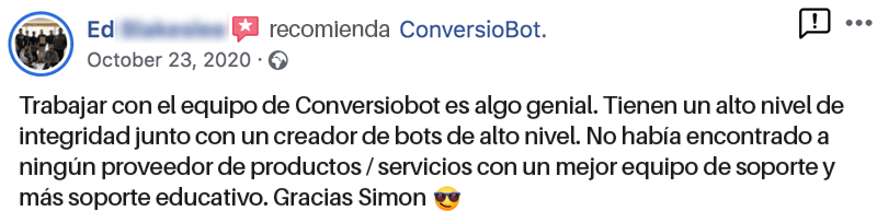 Una publicación de facebook del 28 de octubre de 2020 en español