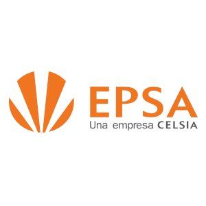 Logotipo de Epsa una empresa celsia sobre un fondo blanco.