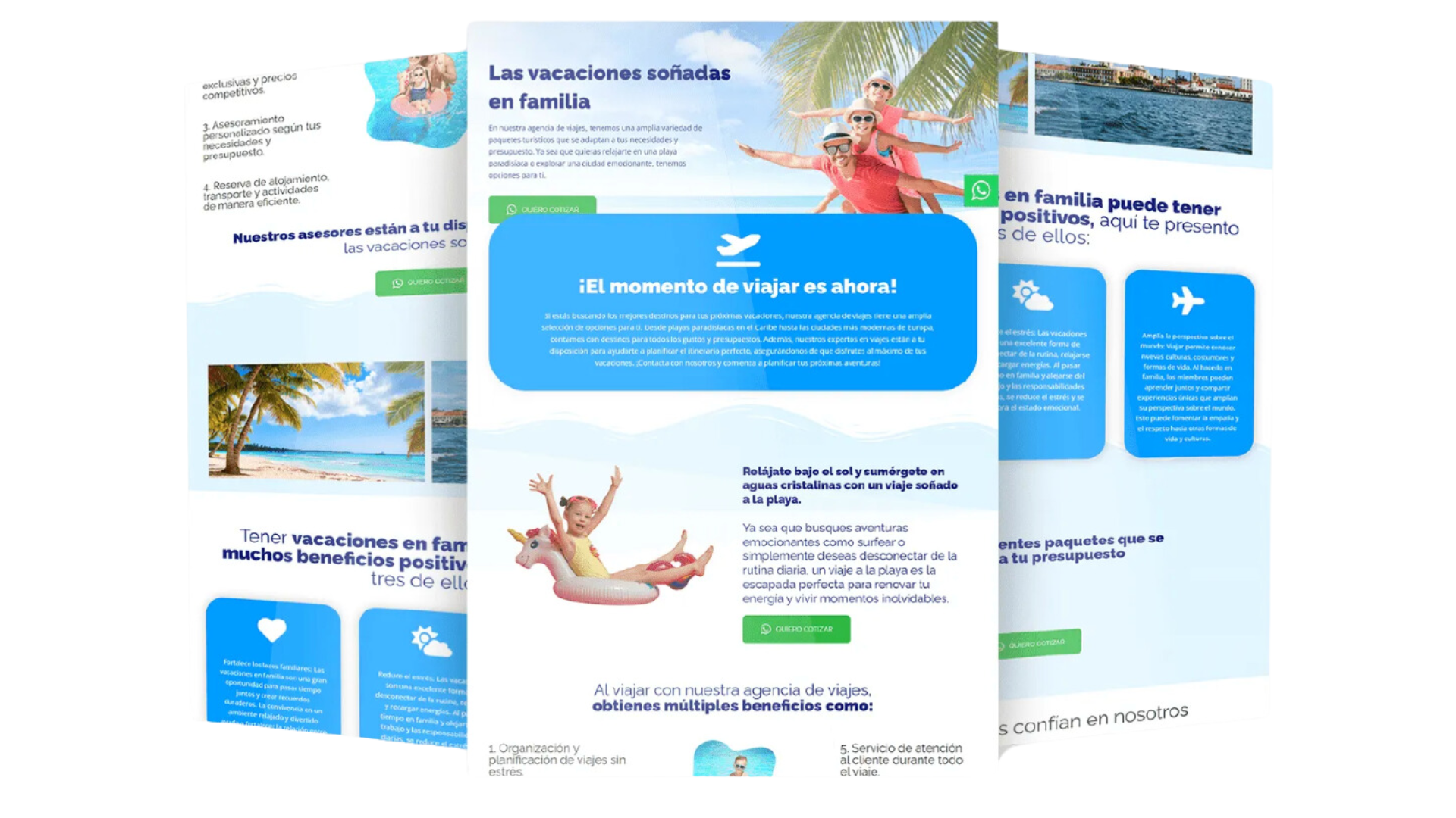 Plantilla gratis para página web de agencia de viajes