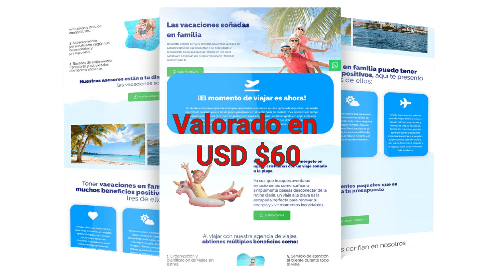 Plantilla gratis para página web de agencia de viajes