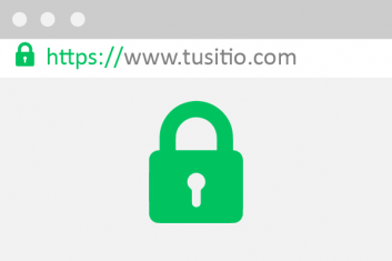 En la pantalla de una computadora hay un candado verde con un ojo de cerradura.