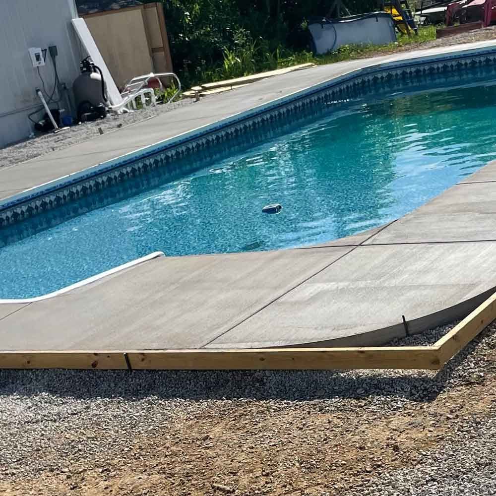 After Cementing Around the Pool — Winchester, KY — Underground Kings, LLC