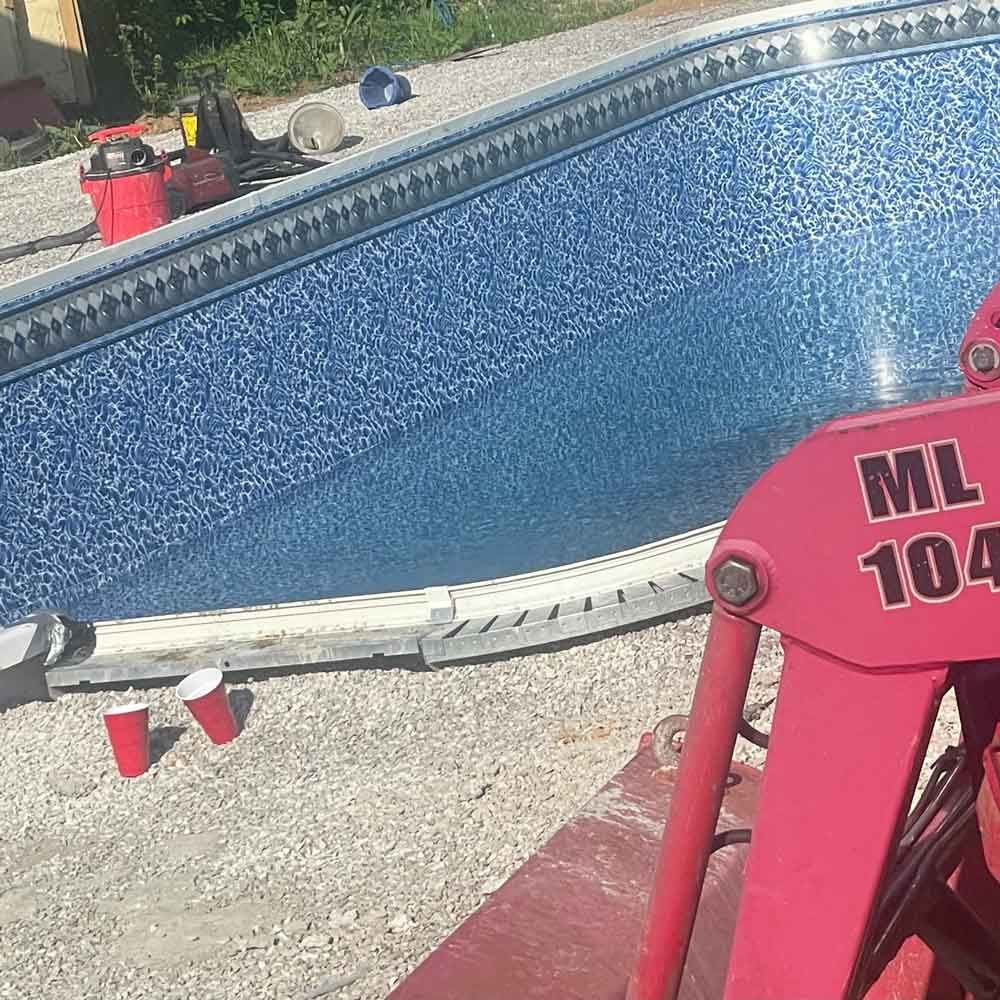 Before Cementing Around the Pool — Winchester, KY — Underground Kings, LLC