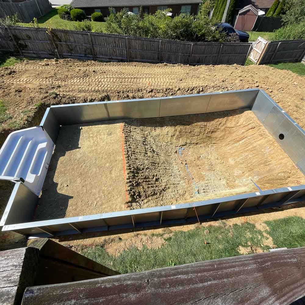 Pool Building in Progress — Winchester, KY — Underground Kings, LLC