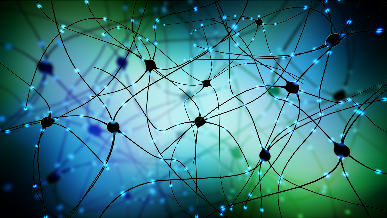 A computer generated image of a network of neurons