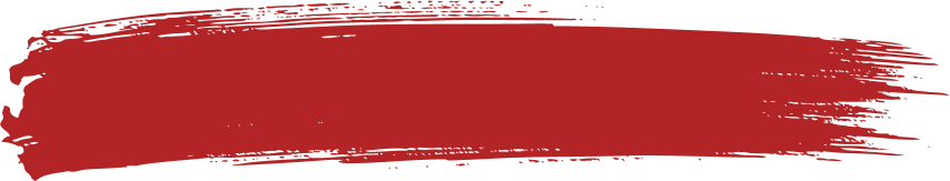 A red brush stroke on a white background.