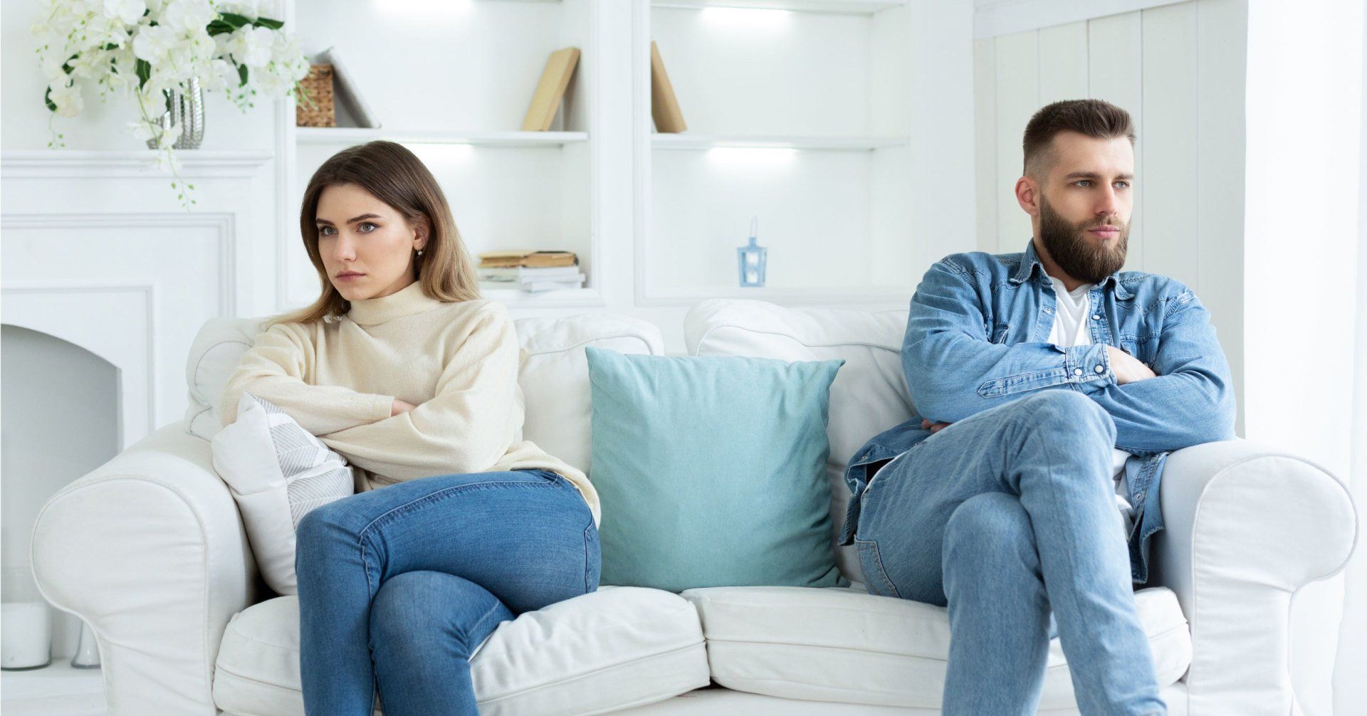 unhappy married couple