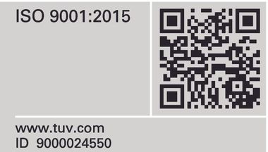 A qr code that says iso 9001 2015 on it