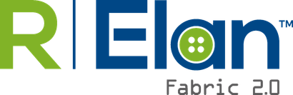 A blue and green logo for rielan fabric 2.0