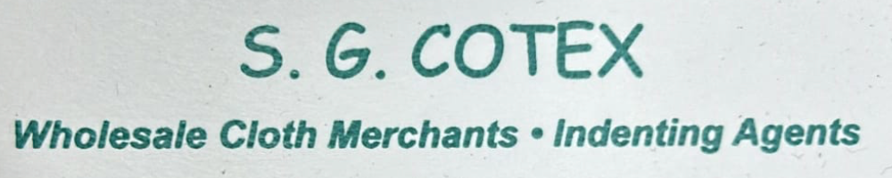 A sign for s.g.cotex wholesale cloth merchants indenting agents