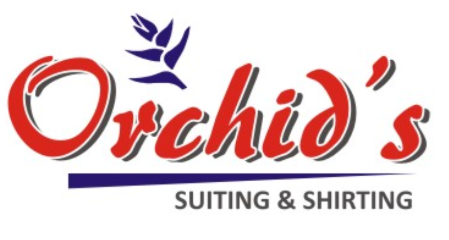 A logo for orchid 's suiting and shirting