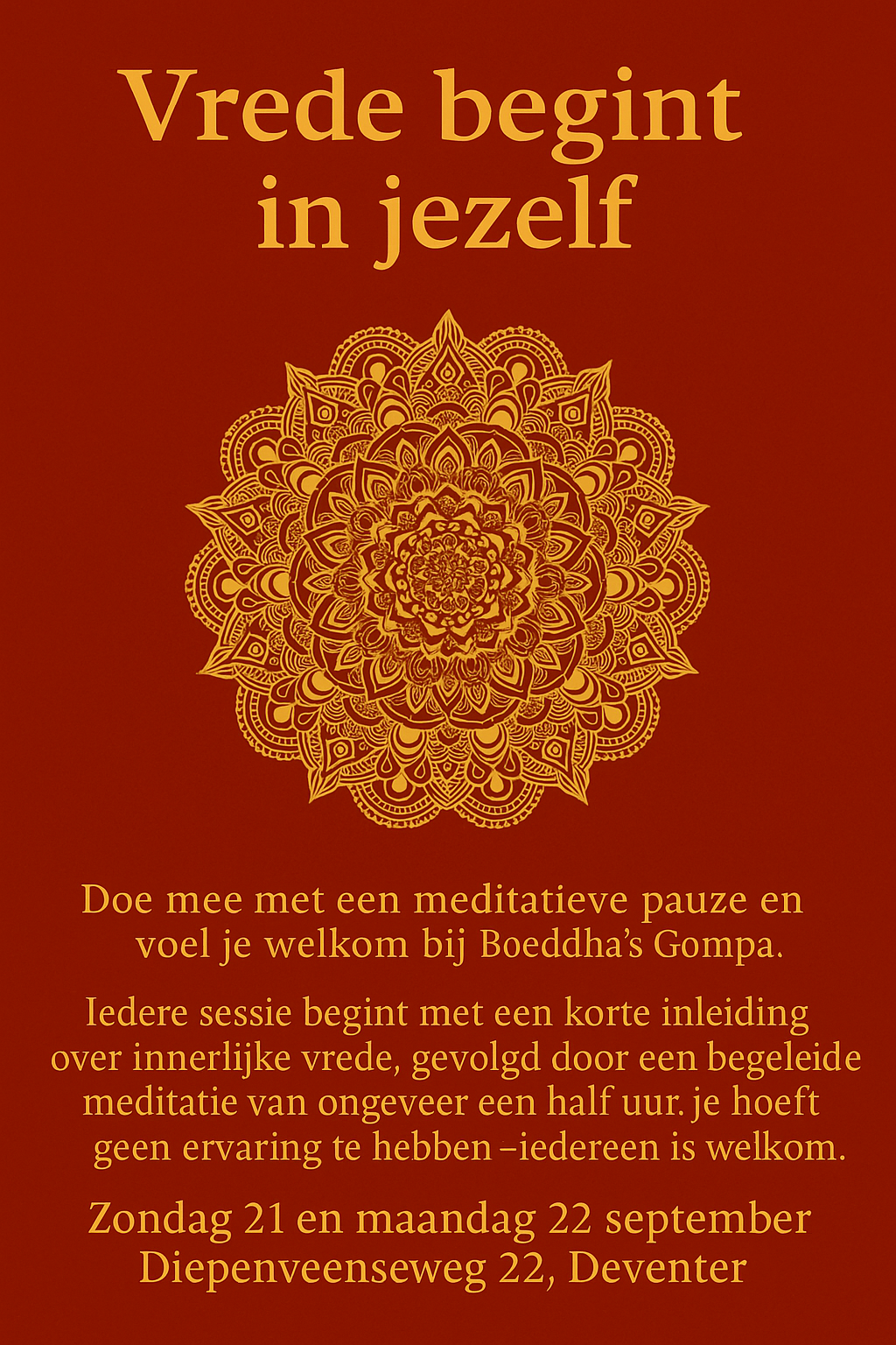 Vrede begint in jezelf