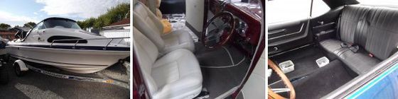 reupholstered automotive interiors and exteriors