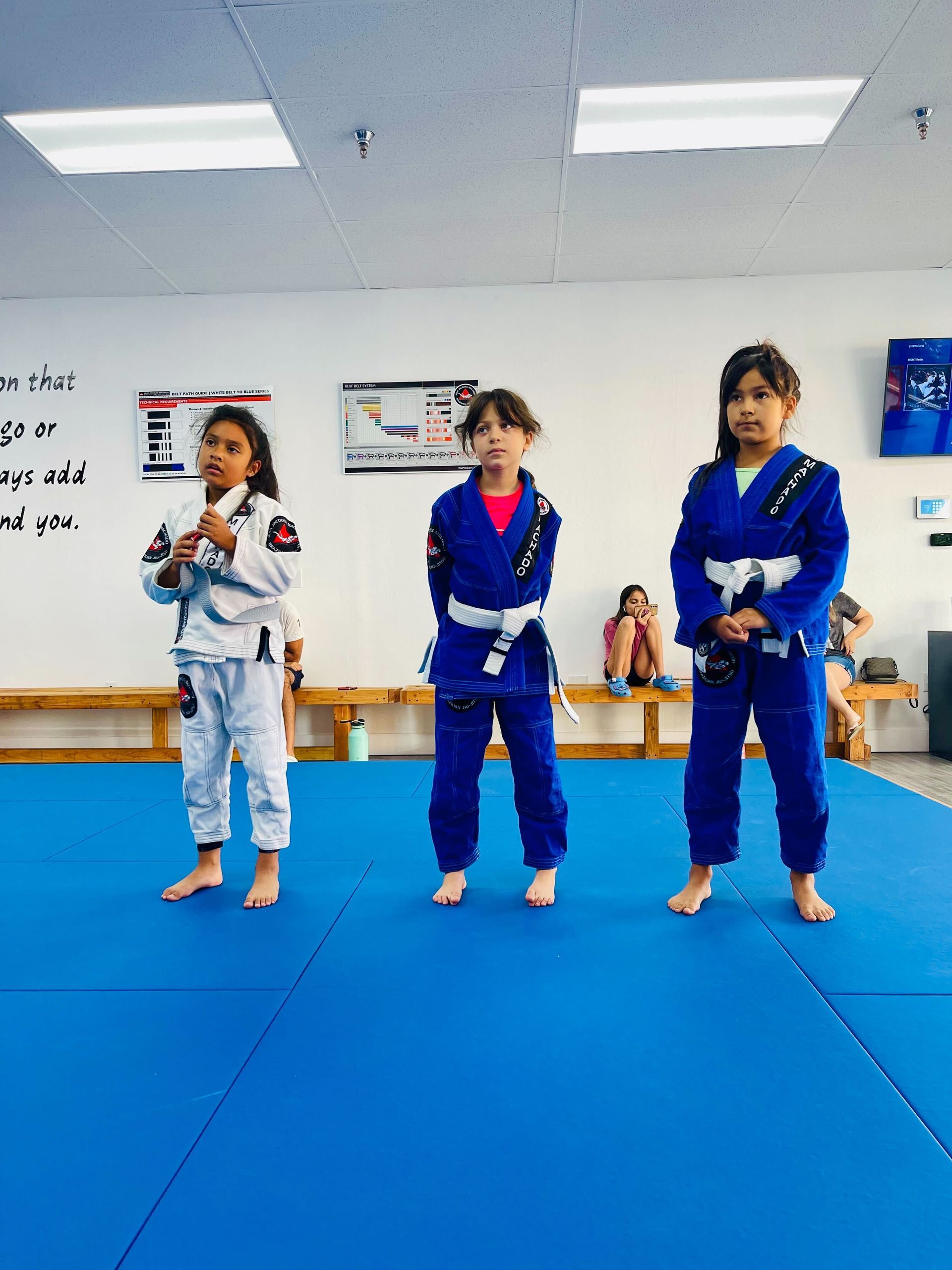 Kids practice Brazilian jiu-jitsu drills at Jean Jacques Machado Jiu-Jitsu Fresno in Fresno, CA to build confidence.