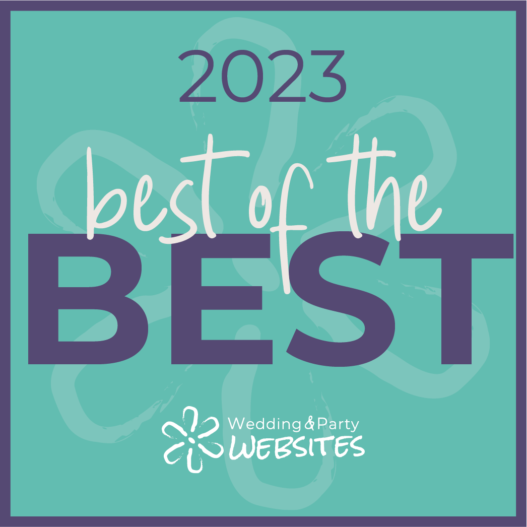 2023 “Best of the Best” award graphic on a teal background with white and purple text, featuring a website logo.