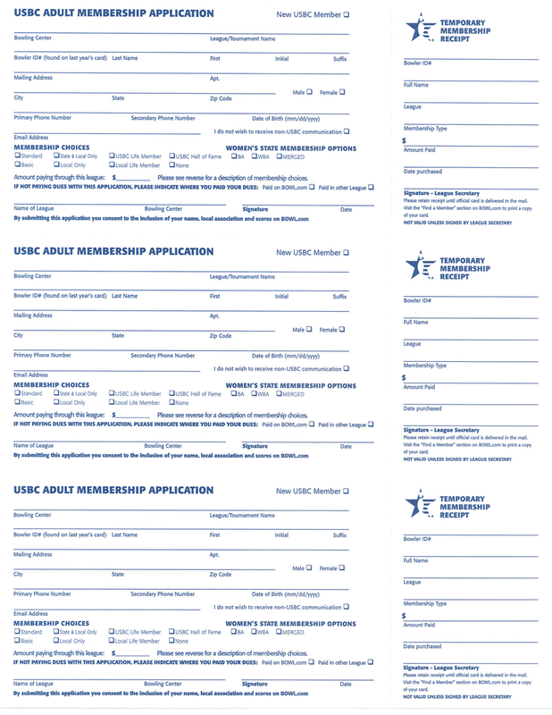 USBC Sanction Cards